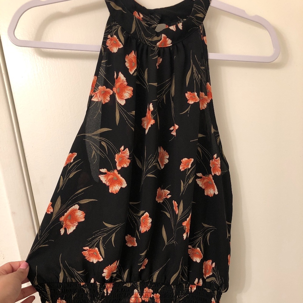 Floral halter top